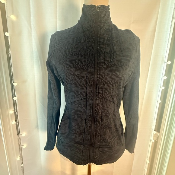 Mondetta Activewear Full-Zip Jacket Black Stripe Women’s Small - Picture 1 of 8